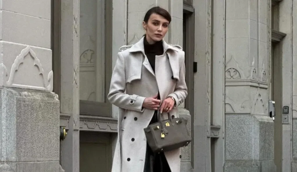 Europe Fall Outfit  Women in a White Jacket