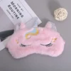 kf S70e6d06eb03148d4a47d78de06966968l Soft Plush Sleeping Mask Eye Masks Cute Glitter Unicorn Eye Cover Plush Eyepatch Eye Cover Sleeping